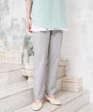OLLGD15089 eur3(エウルキューブ) 【WEB先行販売】【大きいサイズ/接触冷感】ハイパーストレッチパンツ グレー