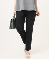 OLLGD15089 eur3(エウルキューブ) 【大きいサイズ/接触冷感】ハイパーストレッチパンツ ブラック