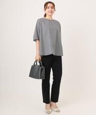 OLLGD15089 eur3(エウルキューブ) 【大きいサイズ/接触冷感】ハイパーストレッチパンツ ブラック