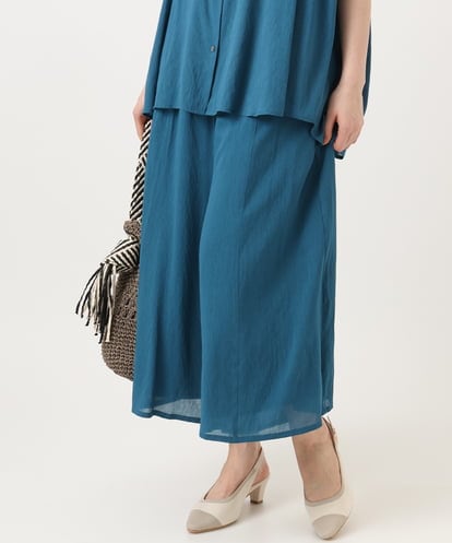 OLLGD19119  【大きいサイズ】シア―ワイドパンツ