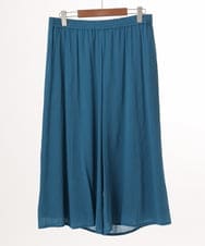 OLLGD19119 eur3(エウルキューブ) 【大きいサイズ】シア―ワイドパンツ ブルー