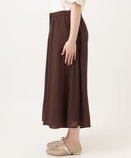 OLLGD19119 eur3(エウルキューブ) 【大きいサイズ】シア―ワイドパンツ ブラウン