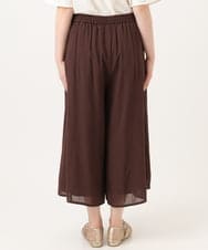 OLLGD19119 eur3(エウルキューブ) 【大きいサイズ】シア―ワイドパンツ ブラウン