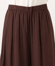 OLLGD19119 eur3(エウルキューブ) 【大きいサイズ】シア―ワイドパンツ ブラウン