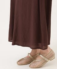 OLLGD19119 eur3(エウルキューブ) 【大きいサイズ】シア―ワイドパンツ ブラウン