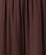 OLLGD19119 eur3(エウルキューブ) 【大きいサイズ】シア―ワイドパンツ ブラウン