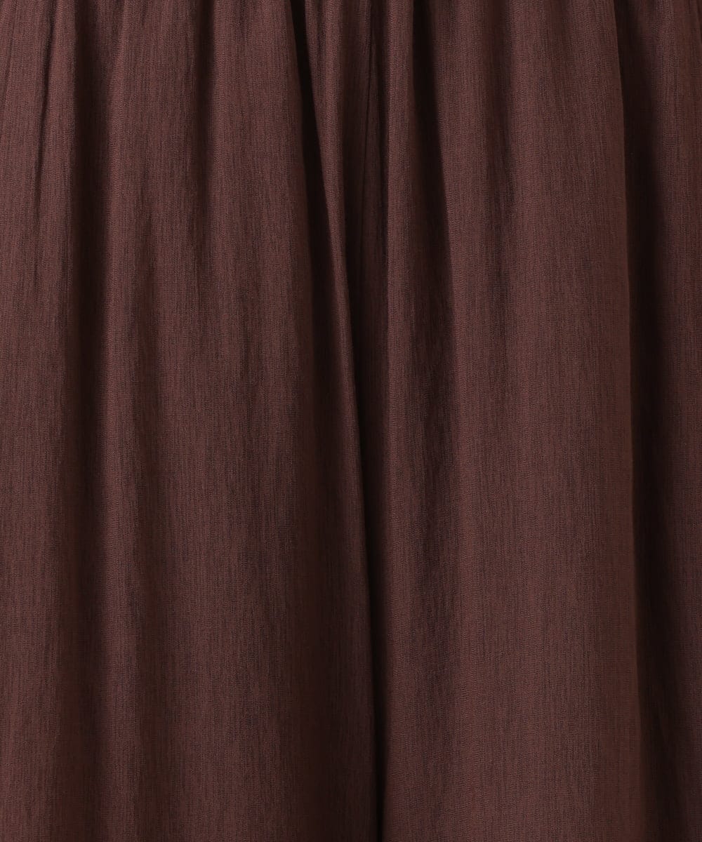 OLLGD19119 eur3(エウルキューブ) 【大きいサイズ】シア―ワイドパンツ ブラウン