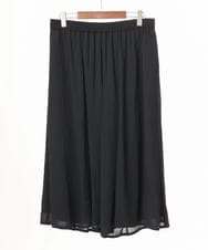 OLLGD19119 eur3(エウルキューブ) 【大きいサイズ】シア―ワイドパンツ ブラック