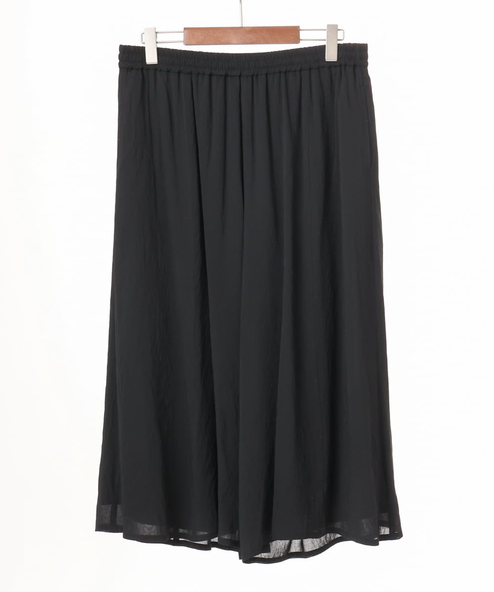 OLLGD19119 eur3(エウルキューブ) 【大きいサイズ】シア―ワイドパンツ ブラック