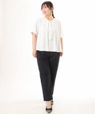 OLLGD21099 eur3(エウルキューブ) 【大きいサイズ/軽量/涼しい】エアリーパンツ ネイビー