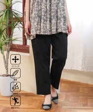 OLLGD21099 eur3(エウルキューブ) 【大きいサイズ/軽量/涼しい】エアリーパンツ ブラック