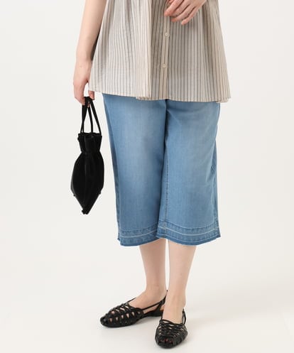OLLGD24109 eur3 【WEB先行販売】【大きいサイズ】クロップドデニムパンツ