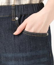 OLLGD24109 eur3(エウルキューブ) 【WEB先行販売】【大きいサイズ】クロップドデニムパンツ ネイビー