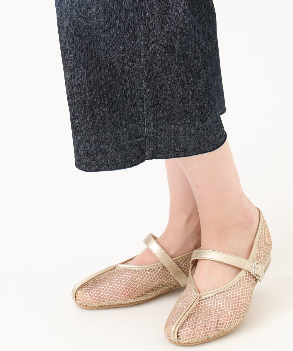 OLLGD24109 eur3(エウルキューブ) 【WEB先行販売】【大きいサイズ】クロップドデニムパンツ ネイビー