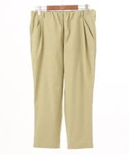 OLLGD26089 eur3(エウルキューブ) 【シリーズ累計販売2万枚！/大きいサイズ】さらさらストレッチカットレングステーパードパンツ ライトグリーン