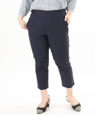 OLLGD26089 eur3(エウルキューブ) 【シリーズ累計販売2万枚！/大きいサイズ】さらさらストレッチカットレングステーパードパンツ ネイビー