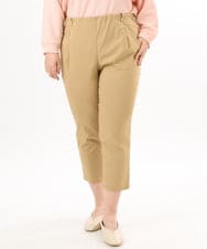 OLLGD26089 eur3(エウルキューブ) 【シリーズ累計販売2万枚！/大きいサイズ】さらさらストレッチカットレングステーパードパンツ ベージュ