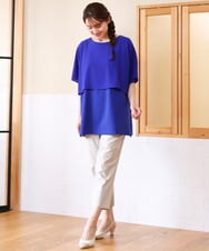 OLLGD26089 eur3(エウルキューブ) 【シリーズ累計販売2万枚！/大きいサイズ】さらさらストレッチカットレングステーパードパンツ グレージュ