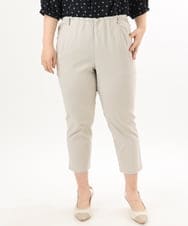 OLLGD26089 eur3(エウルキューブ) 【シリーズ累計販売2万枚！/大きいサイズ】さらさらストレッチカットレングステーパードパンツ グレージュ