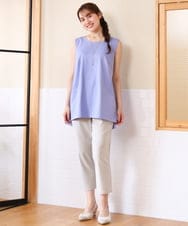 OLLGD26089 eur3(エウルキューブ) 【シリーズ累計販売2万枚！/大きいサイズ】さらさらストレッチカットレングステーパードパンツ グレージュ