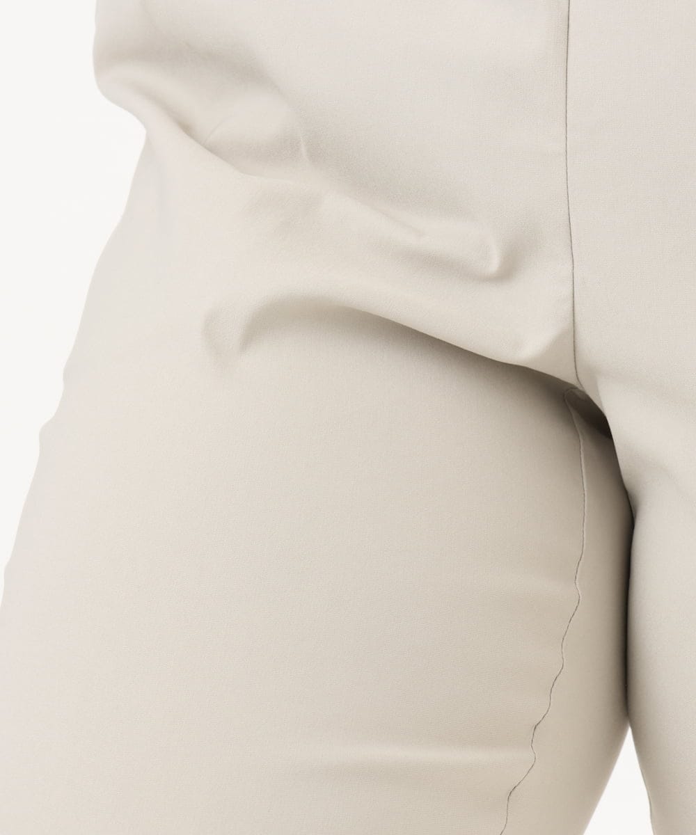 OLLGD26089 eur3(エウルキューブ) 【シリーズ累計販売2万枚！/大きいサイズ】さらさらストレッチカットレングステーパードパンツ グレージュ