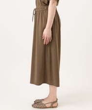 OLLGD29089 eur3(エウルキューブ) 【WEB先行販売】【大きいサイズ/接触冷感/セットアップ対応】ジャージーワイドパンツ モカ