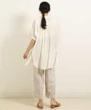 OLLGP31090 eur3(エウルキューブ) 【大きいサイズ】ボタニカルプリントパンツ ベージュ(82)