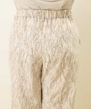 OLLGP31090 eur3(エウルキューブ) 【大きいサイズ】ボタニカルプリントパンツ ベージュ(82)