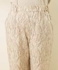 OLLGP31090 eur3(エウルキューブ) 【大きいサイズ】ボタニカルプリントパンツ ベージュ(82)