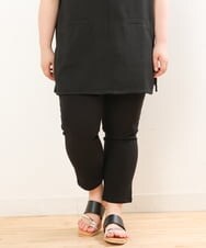 OLLGS41075 eur3(エウルキューブ) 【大きいサイズ/接触冷感】サマーハイパーカットレングスパンツ ブラック(94)