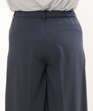 OLLGS43090 eur3(エウルキューブ) 【大きいサイズ/接触冷感】洗えるセンタープレスワイドパンツ ネイビー(57)