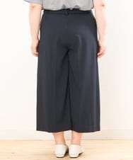 OLLGS43090 eur3(エウルキューブ) 【大きいサイズ/接触冷感】洗えるセンタープレスワイドパンツ ネイビー(57)