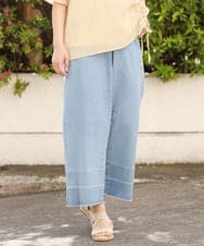 OLLGS44090 eur3(エウルキューブ) 【大きいサイズ】ストレッチワイドデニム ブルー(55)