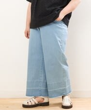 OLLGS44090 eur3(エウルキューブ) 【大きいサイズ】ストレッチワイドデニム ブルー(55)