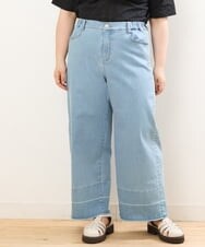 OLLGS44090 eur3(エウルキューブ) 【大きいサイズ】ストレッチワイドデニム ブルー(55)