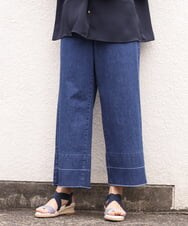 OLLGS44090 eur3(エウルキューブ) 【大きいサイズ】ストレッチワイドデニム ネイビー(57)