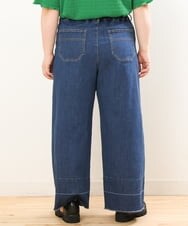 OLLGS44090 eur3(エウルキューブ) 【大きいサイズ】ストレッチワイドデニム ネイビー(57)