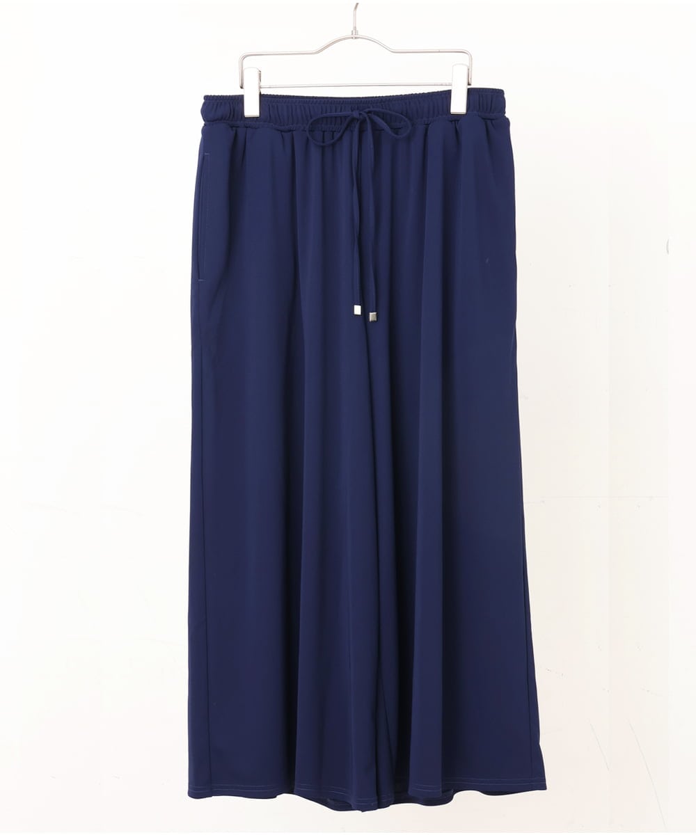 OLLGS48080 eur3(エウルキューブ) 【大きいサイズ/セットアップ対応】ジャージーワイドパンツ ネイビー(57)