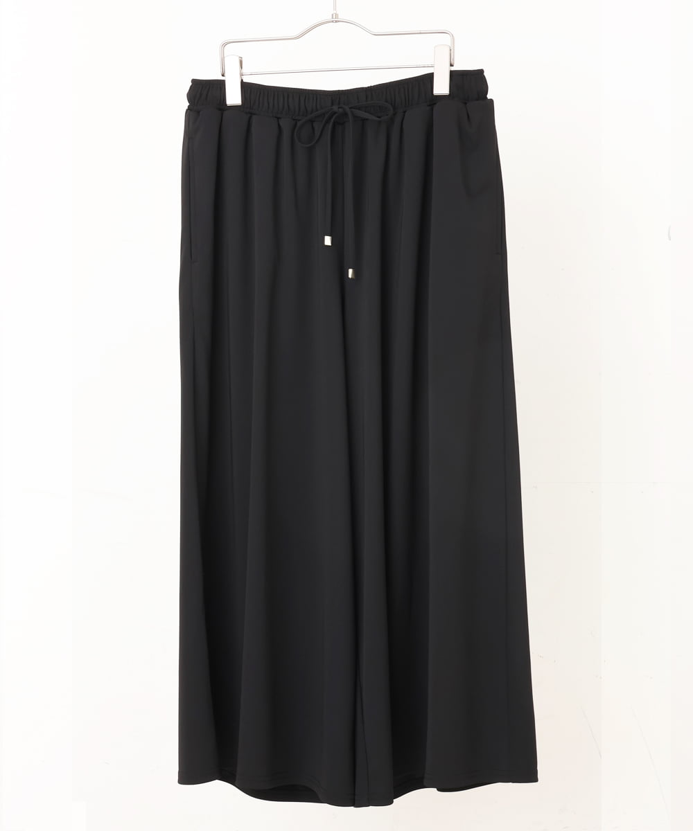 OLLGS48080 eur3(エウルキューブ) 【大きいサイズ/セットアップ対応】ジャージーワイドパンツ ブラック(94)