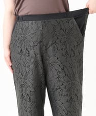 OLLGV17089 eur3(エウルキューブ) 【大きいサイズ】ストレッチレースパンツ ブラック(94)