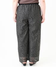 OLLGV17089 eur3(エウルキューブ) 【大きいサイズ】ストレッチレースパンツ ブラック(94)