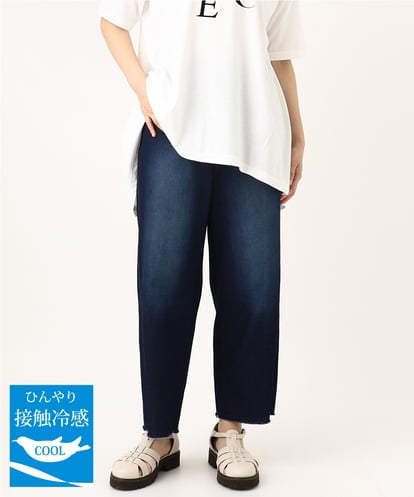 OLLGV28099 eur3 【大きいサイズ/接触冷感】ワイドストレートデニム