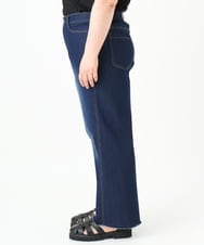 OLLGV28099 eur3(エウルキューブ) 【大きいサイズ/接触冷感】ワイドストレートデニム ネイビー(57)