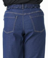 OLLGV28099 eur3(エウルキューブ) 【大きいサイズ/接触冷感】ワイドストレートデニム ネイビー(57)