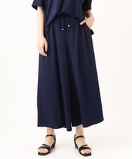 OLLGV29089 eur3(エウルキューブ) 【大きいサイズ/接触冷感/セットアップ対応】ジャージーワイドパンツ ネイビー(57)
