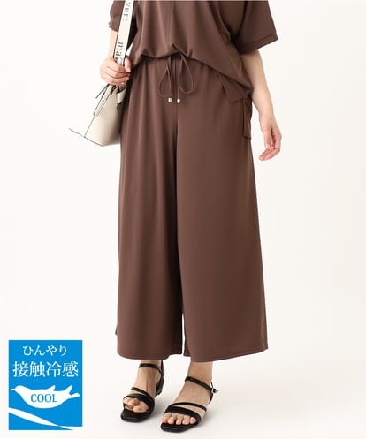 OLLGV29089 eur3 【大きいサイズ/接触冷感/セットアップ対応】ジャージーワイドパンツ