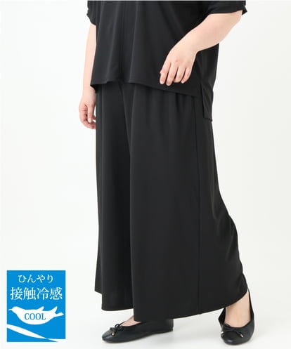 OLLGV29089 eur3 【大きいサイズ/接触冷感/セットアップ対応】ジャージーワイドパンツ
