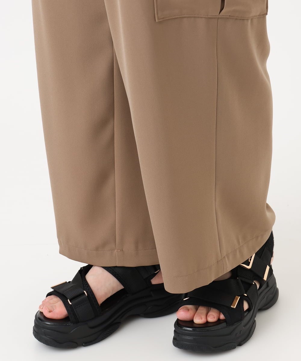 OLLHA31119 eur3(エウルキューブ) 【WEB先行販売】【大きいサイズ】カーゴパンツ モカ(84)