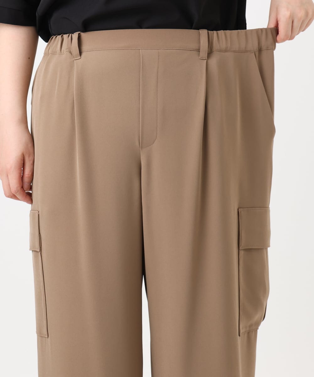 OLLHA31119 eur3(エウルキューブ) 【WEB先行販売】【大きいサイズ】カーゴパンツ モカ(84)