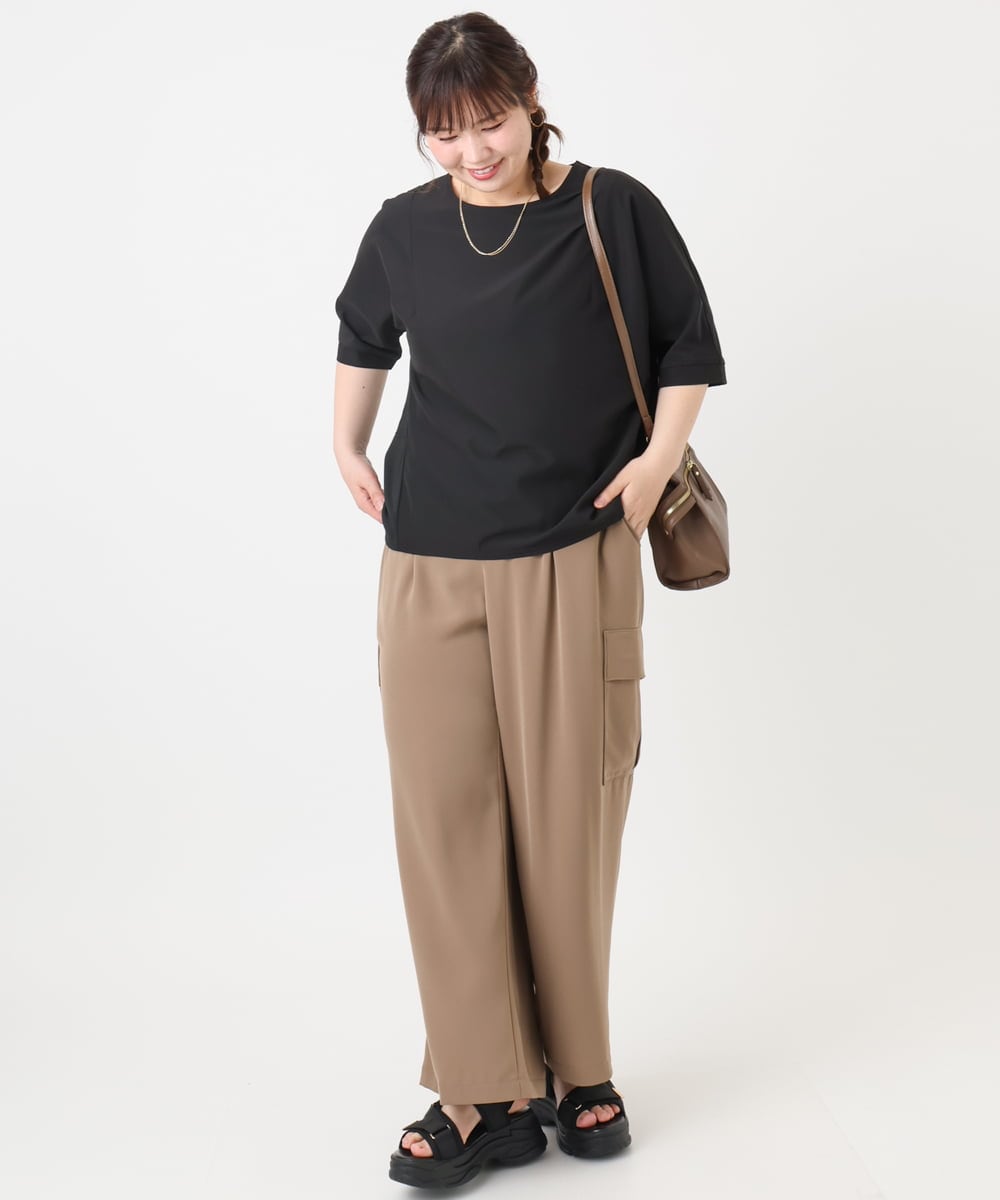OLLHA31119 eur3(エウルキューブ) 【WEB先行販売】【大きいサイズ】カーゴパンツ モカ(84)